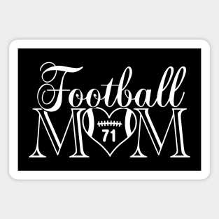 Classic Football Mom #71 That's My Boy Football Jersey Number 71 Magnet